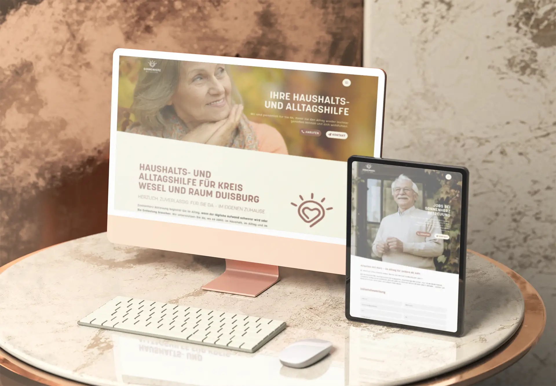 Webdesign TONAS Designagentur fuer Sonnenherz Betreuung Haushaltshilfe